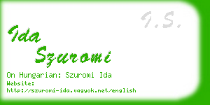 ida szuromi business card